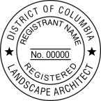 District of  Columbia Licensed Landscape Architect Seals